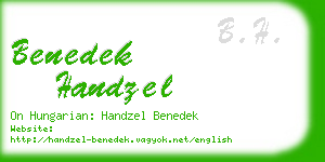 benedek handzel business card